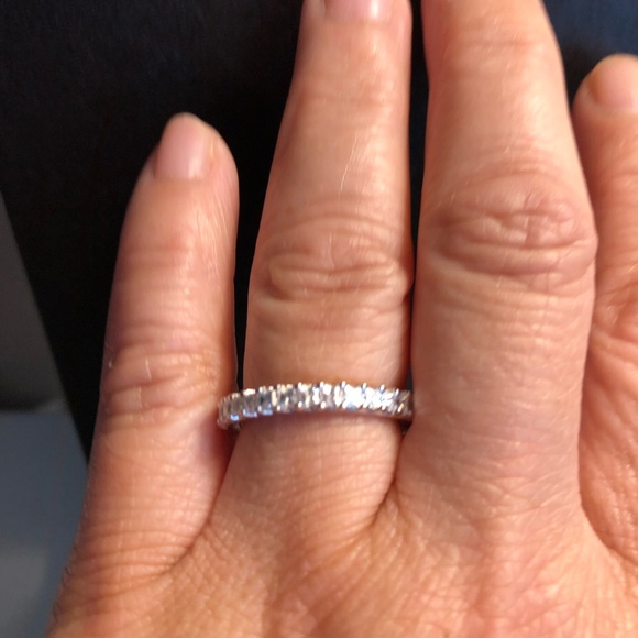 Jewelry - Flash sale 🌺Sterling silver eternity band stamped 925. Stones are CZ